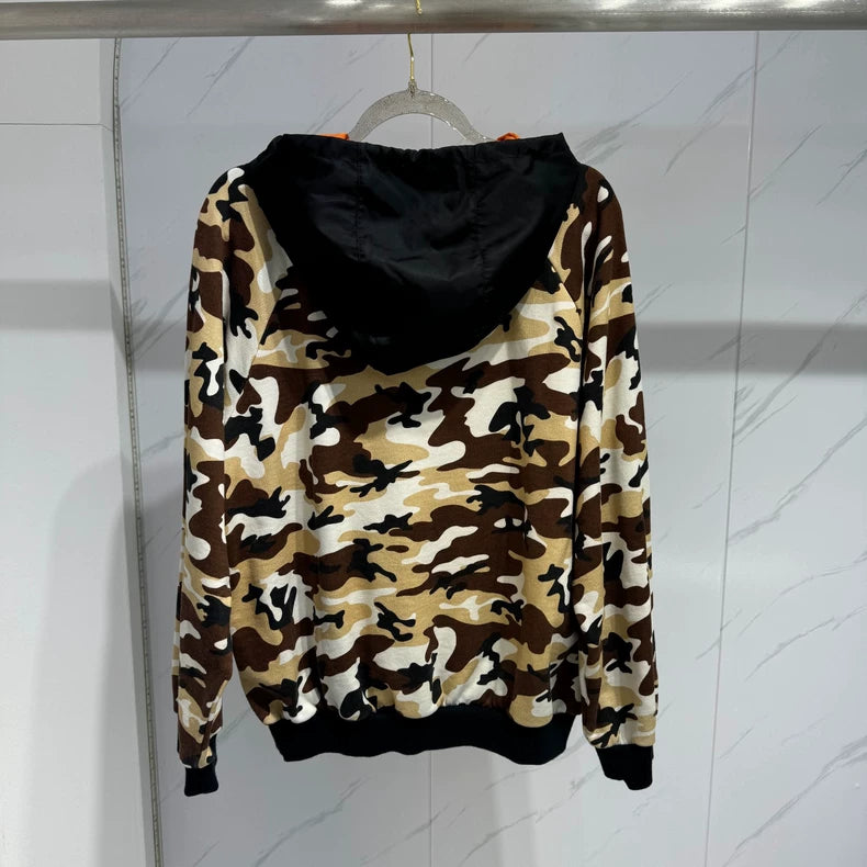 Prada Camo Triangle Logo Hoodie