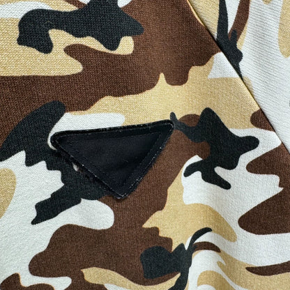 Prada Camo Triangle Logo Hoodie