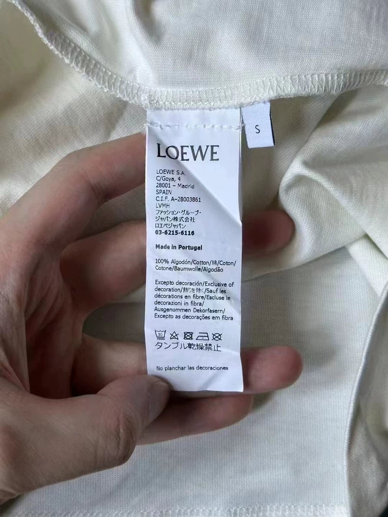 Loewe Short Sleeve T-Shirt in Green and White