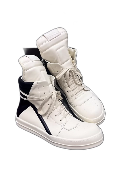 Rick Owens Geobasket White Sneakers-yf