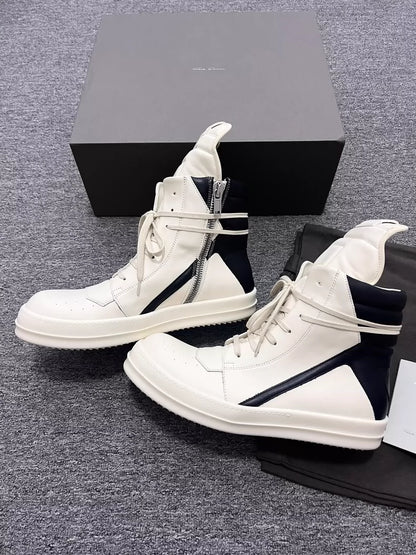 Rick Owens Geobasket White Sneakers-yf