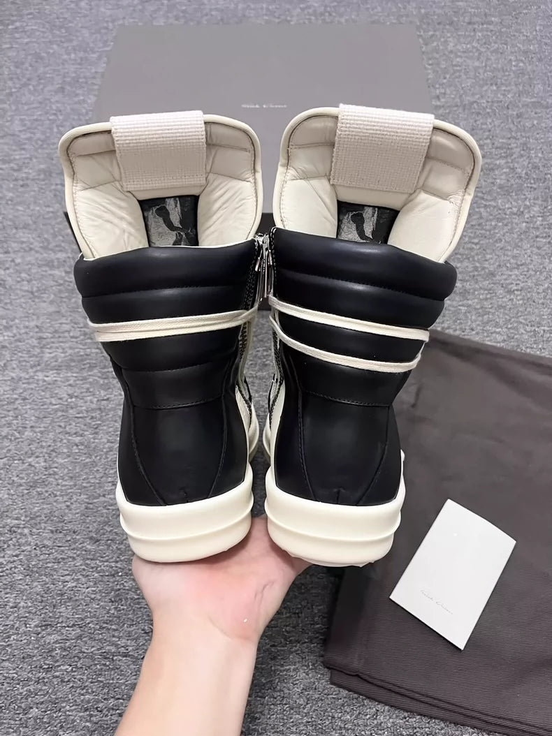 Rick Owens Geobasket White Sneakers-yf
