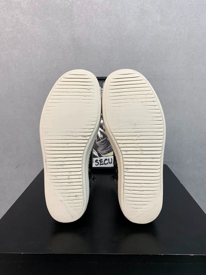 Rick Owens High Top Sneakers Black and White-yf