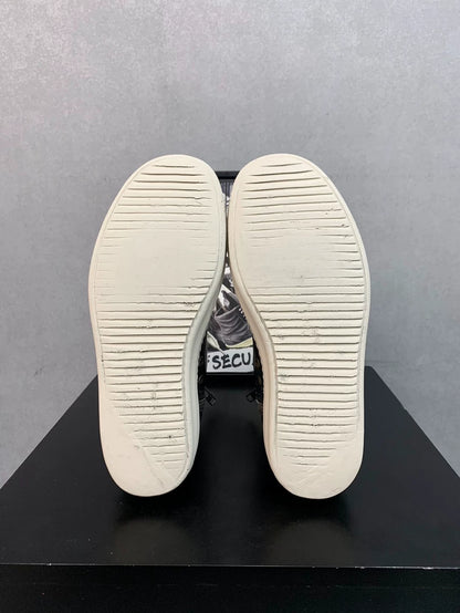 Rick Owens High Top Sneakers Black and White-yf