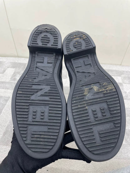 Chanel Black and White Rain Boots