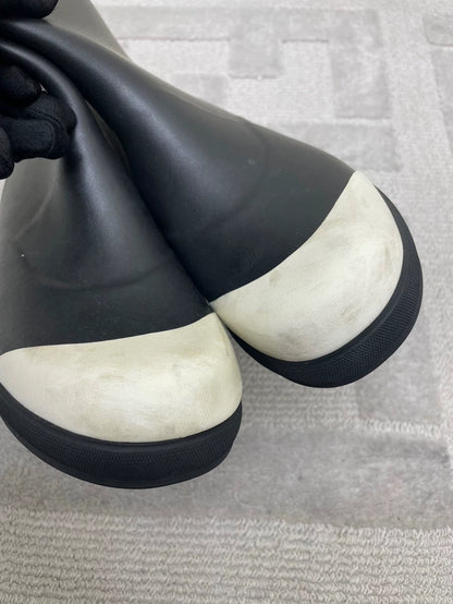 Chanel Black and White Rain Boots
