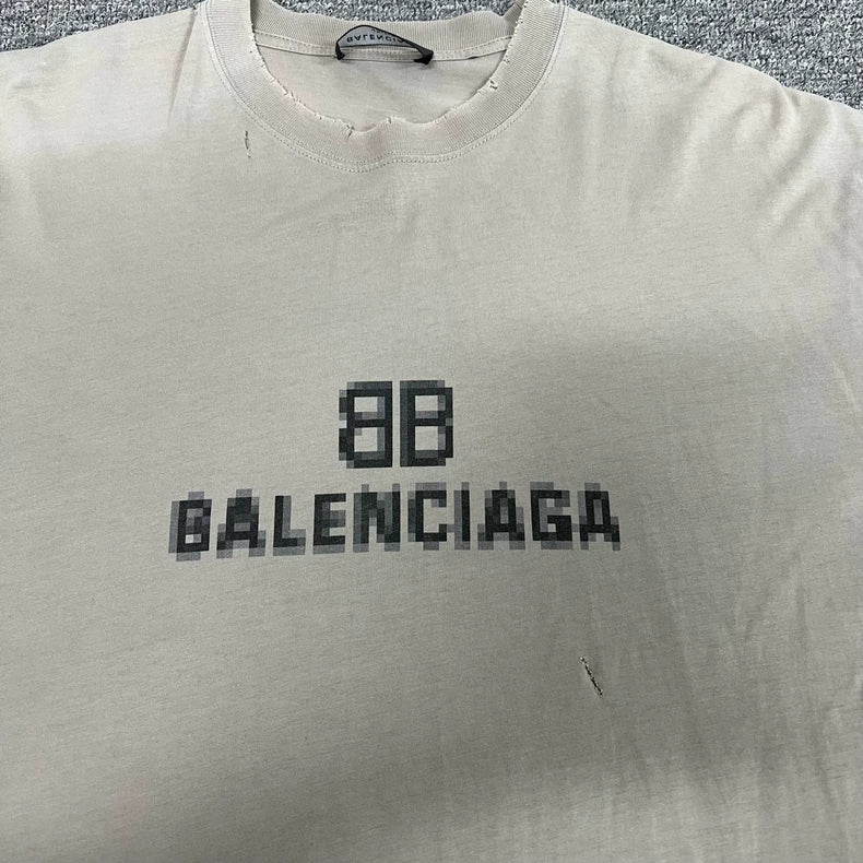 Balenciaga Mosaic Double B Print T-Shirt