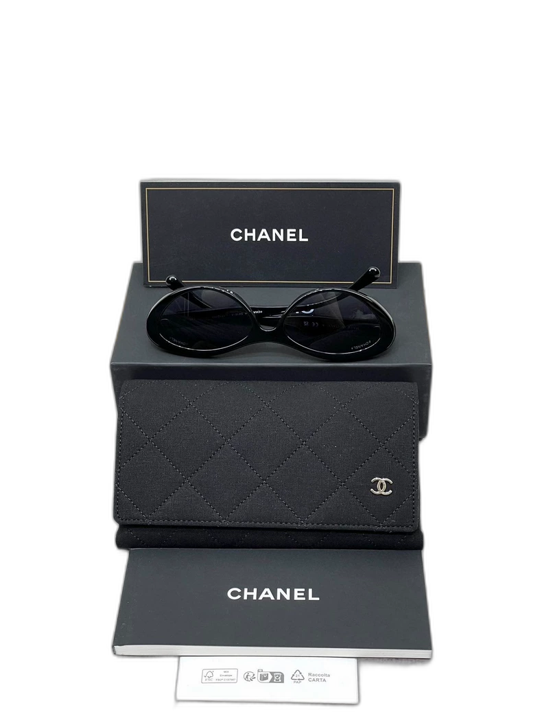Chanel Cat Eye Sunglasses with Logo