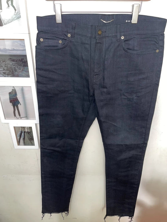 Saint Laurent Distressed Denim Pants D10