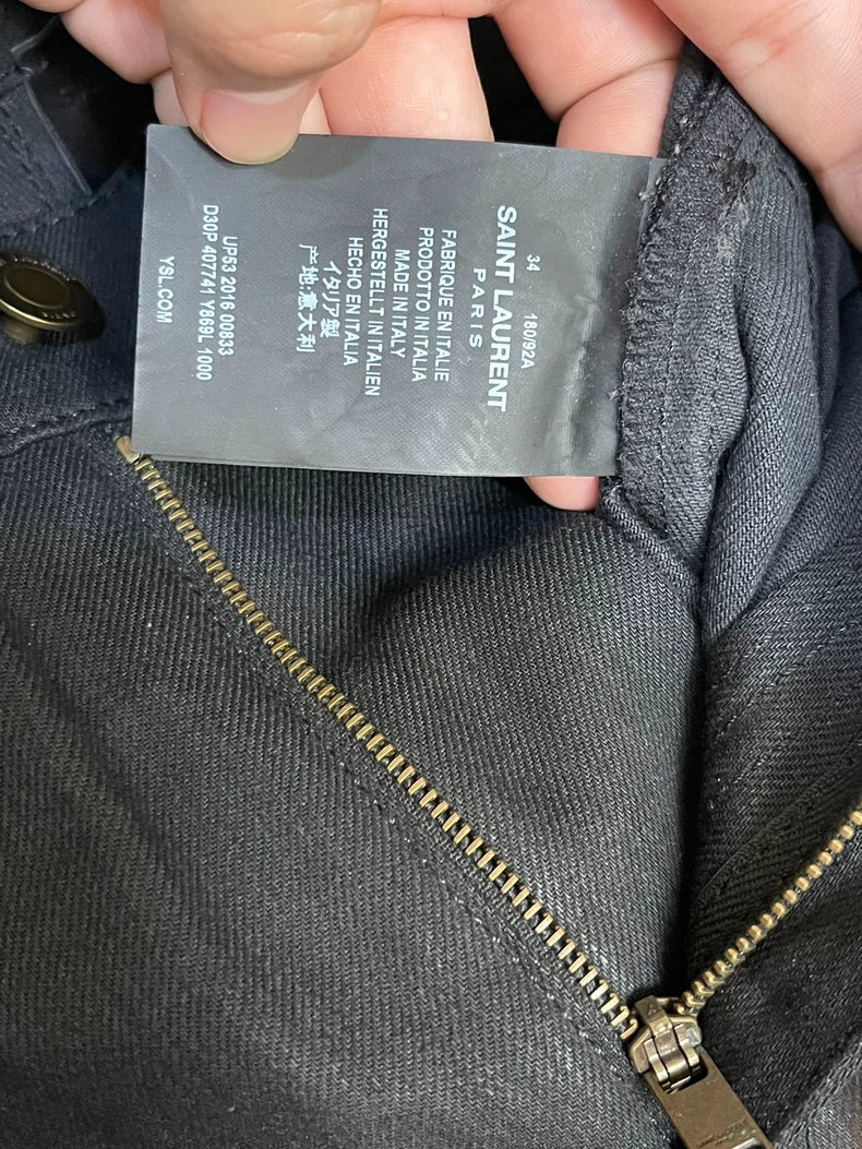 Saint Laurent Distressed Denim Pants D10