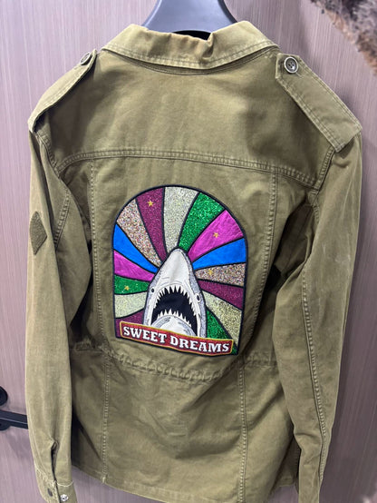 YSL Saint Laurent Utility Jacket in Olive Green