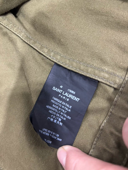 YSL Saint Laurent Utility Jacket in Olive Green