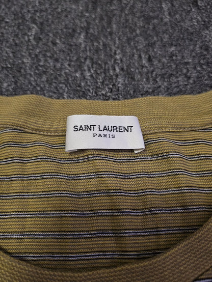Saint Laurent Brown Plaid Short Sleeve T-shirt-yf