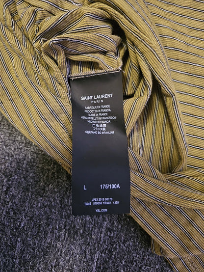 Saint Laurent Brown Plaid Short Sleeve T-shirt-yf