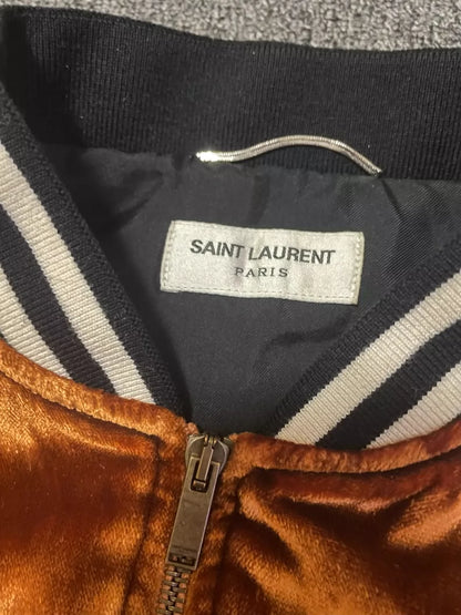Saint Laurent Velvet Bomber Jacket-yf