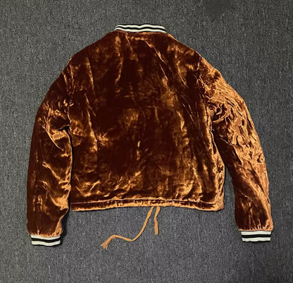 Saint Laurent Velvet Bomber Jacket-yf