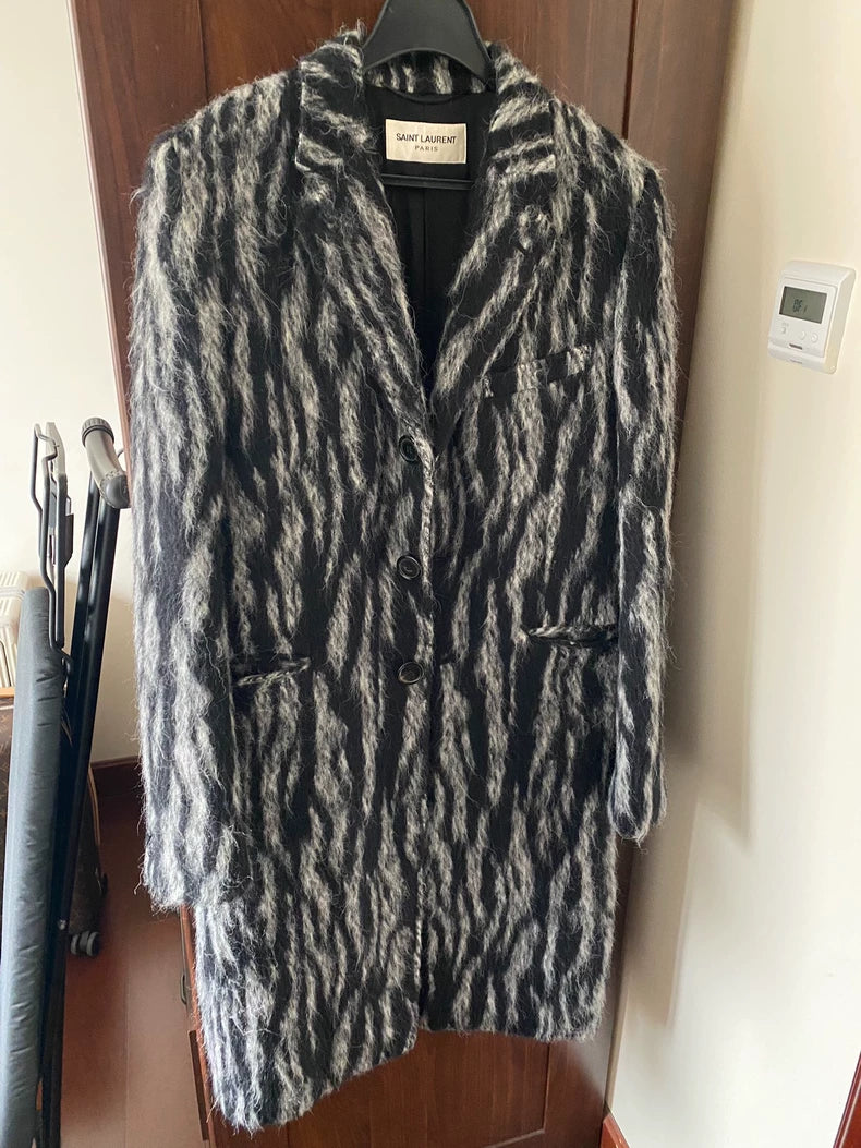 Saint Laurent Mohair Coat Size 46