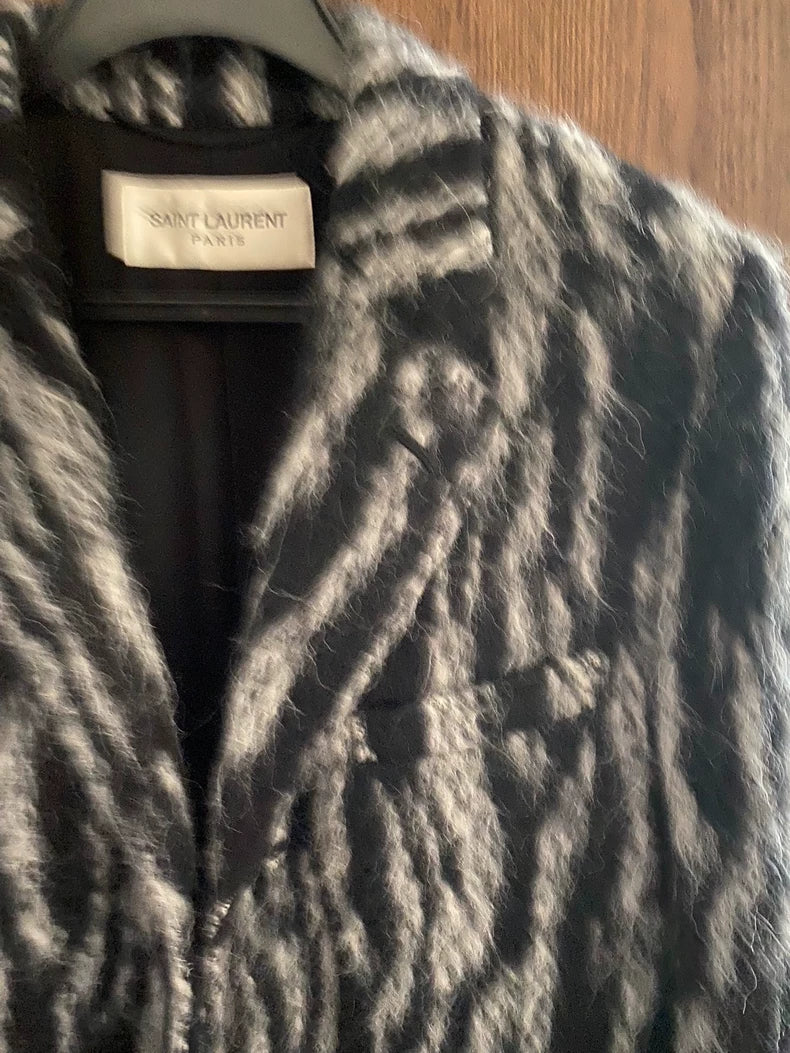 Saint Laurent Mohair Coat Size 46