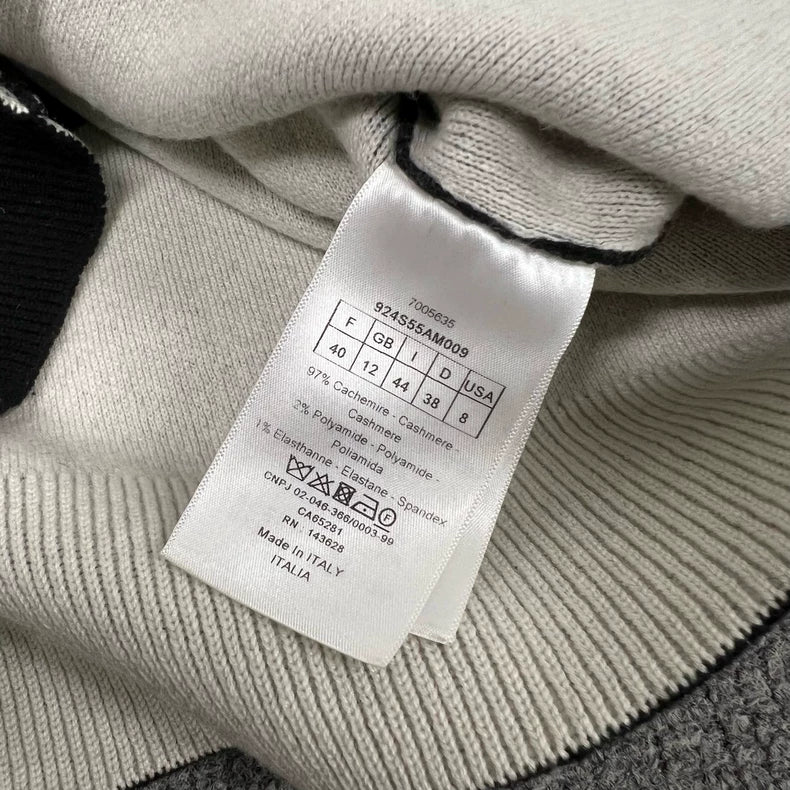 Black Wool Sweater with Logo Design