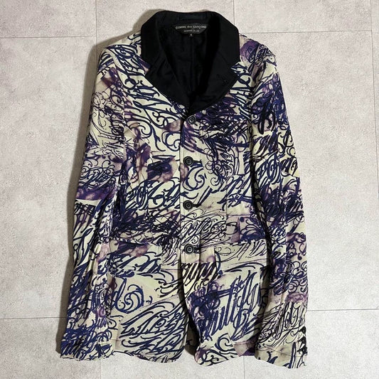Comme des Garcons Tattoo Print Blazer