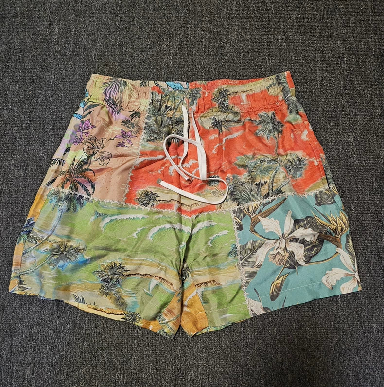 Amiri Silk Floral Print Casual Shorts-yf