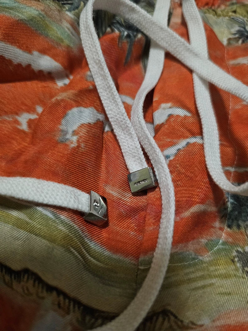 Amiri Silk Floral Print Casual Shorts-yf