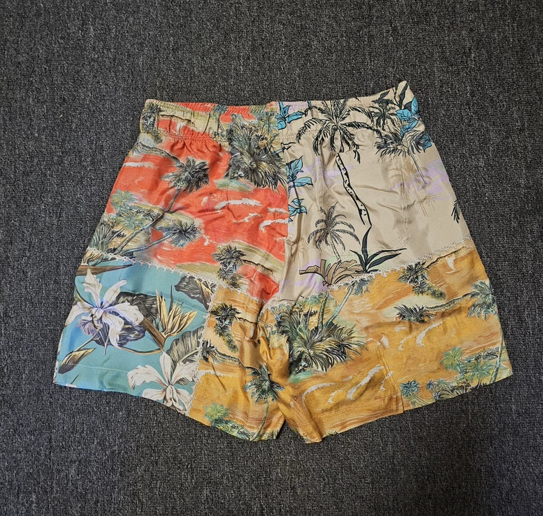 Amiri Silk Floral Print Casual Shorts-yf