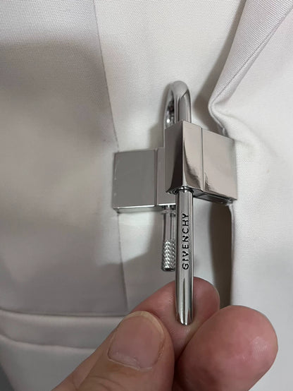 Givenchy Beige Lock Closure Suit Jacket