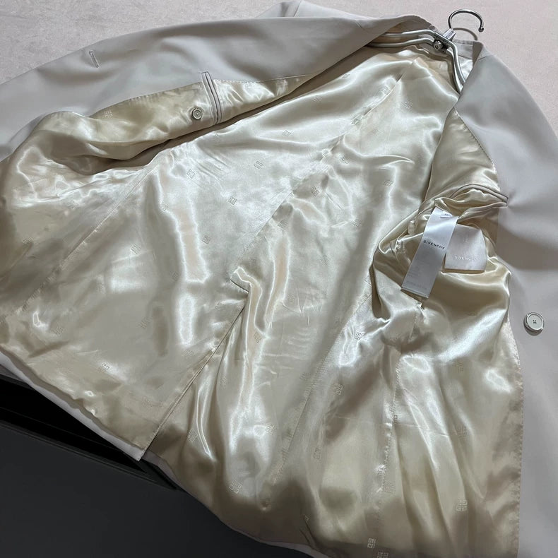 Givenchy Beige Lock Closure Suit Jacket