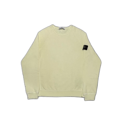 Stone Island Crewneck Sweatshirt in Light Yellow