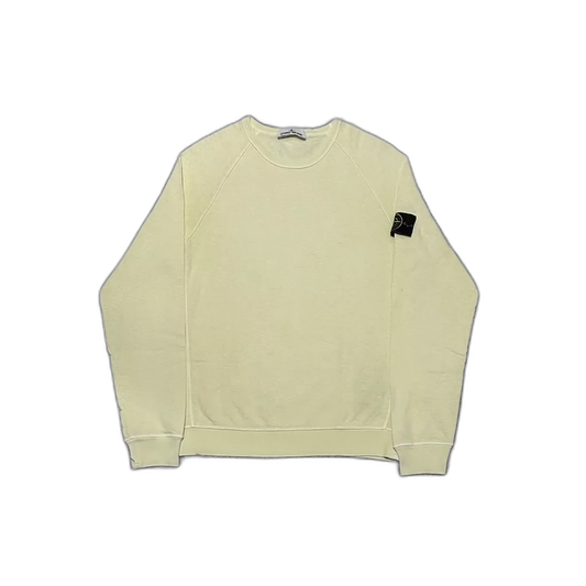 Stone Island Crewneck Sweatshirt in Light Yellow