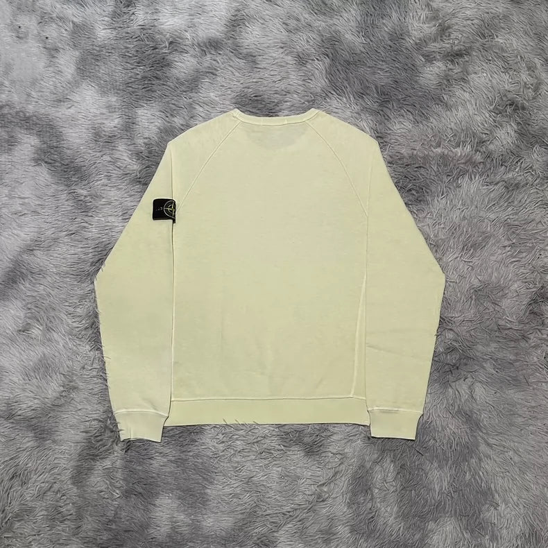 Stone Island Crewneck Sweatshirt in Light Yellow