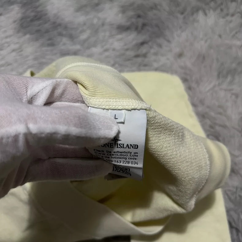 Stone Island Crewneck Sweatshirt in Light Yellow