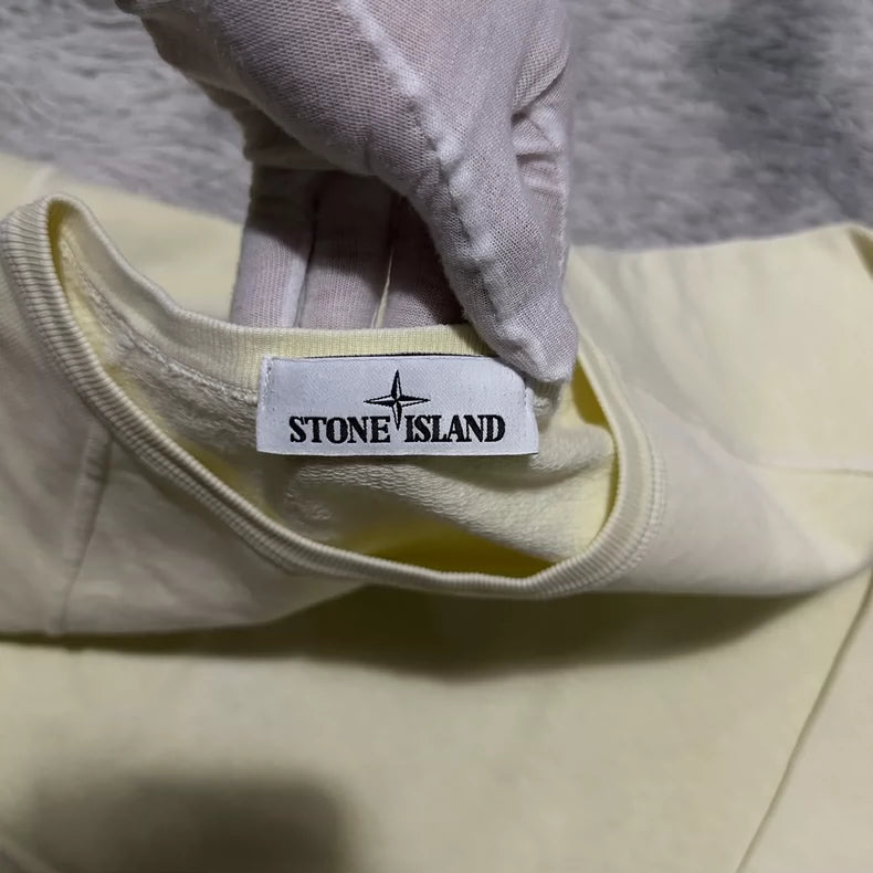 Stone Island Crewneck Sweatshirt in Light Yellow