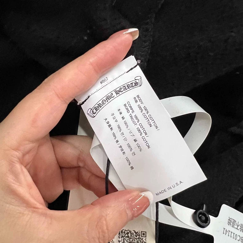 Chrome Hearts Black Sweatpants with Cross Design