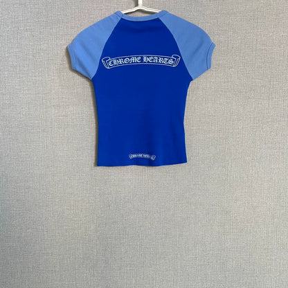 Chrome Hearts Baby Series Blue T-Shirt