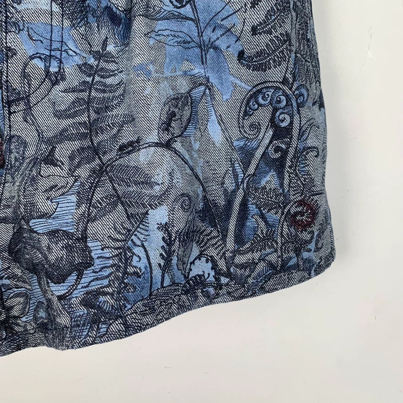 Dior Floral Pattern Cotton Casual Shorts