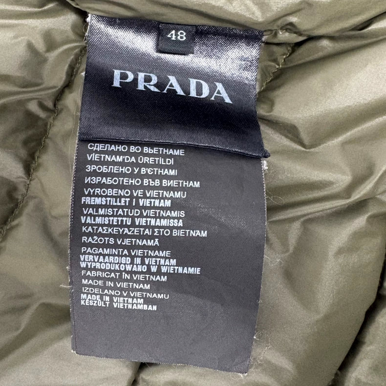Prada Triangular Logo Down Jacket