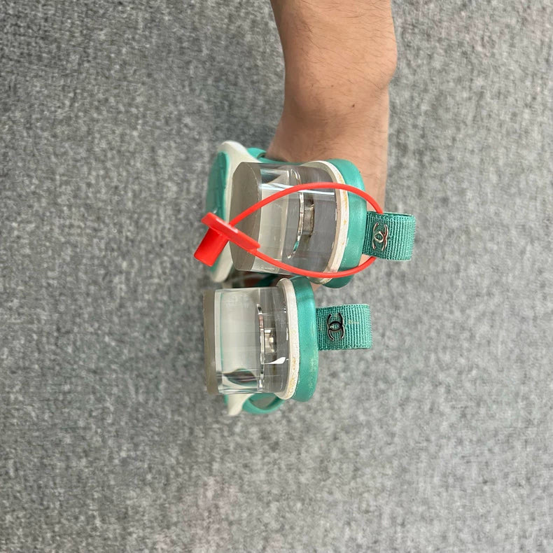 Chanel Green High Heel Sandals