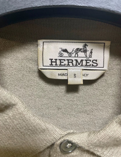 Hermes Cashmere Cotton Blend Knit Polo