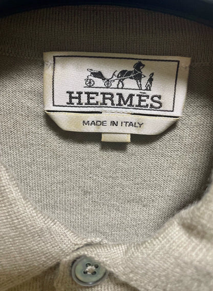 Hermes Cashmere Cotton Blend Knit Polo