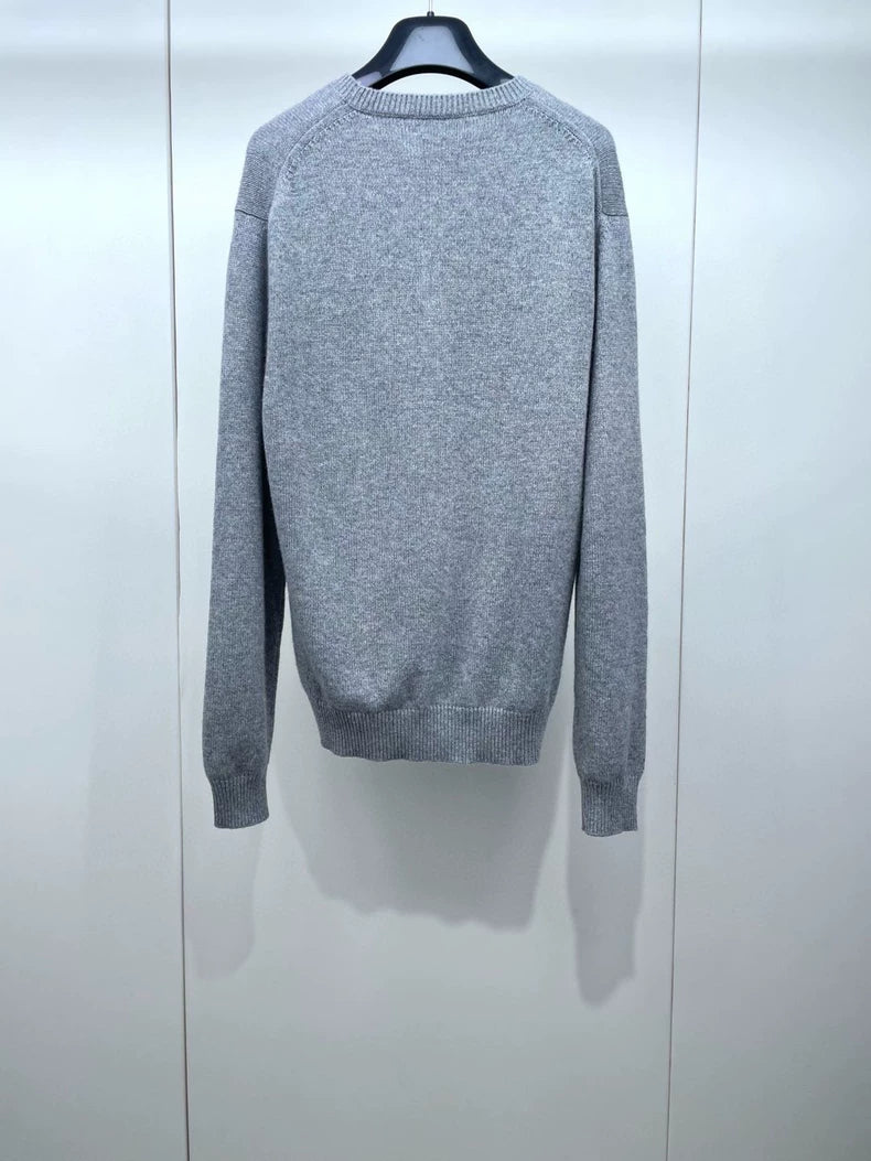 Hermes Gray Cashmere Knit Sweater