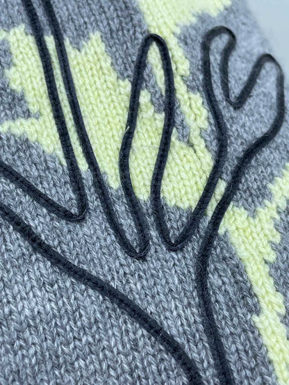 Hermes Gray Cashmere Knit Sweater