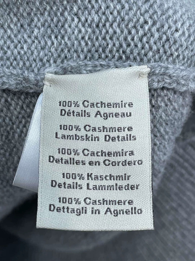 Hermes Gray Cashmere Knit Sweater