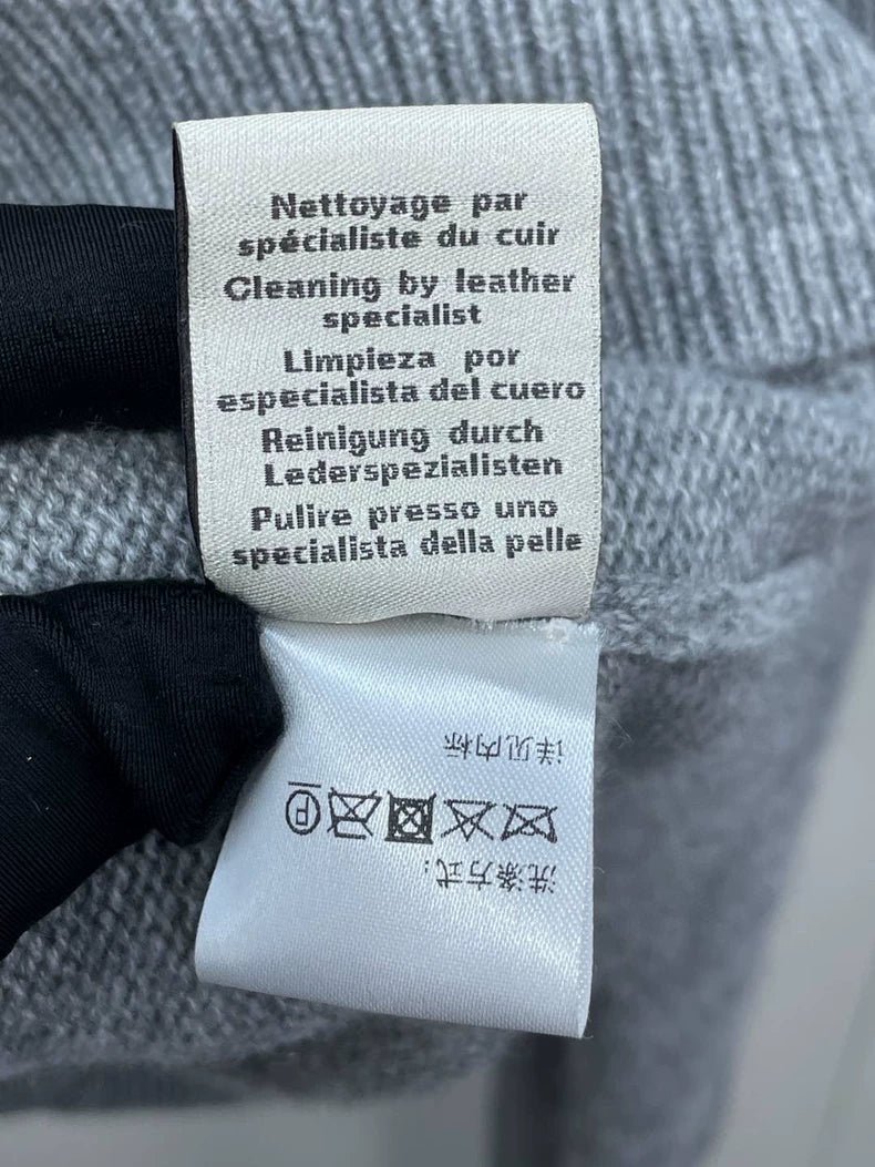 Hermes Gray Cashmere Knit Sweater