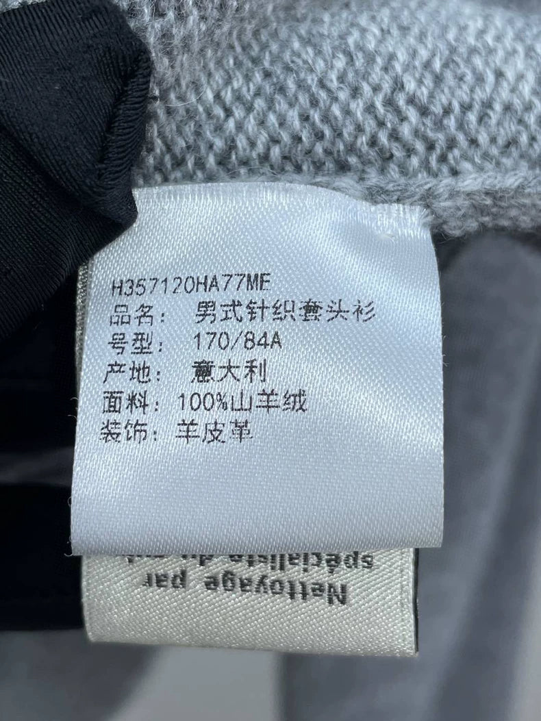 Hermes Gray Cashmere Knit Sweater