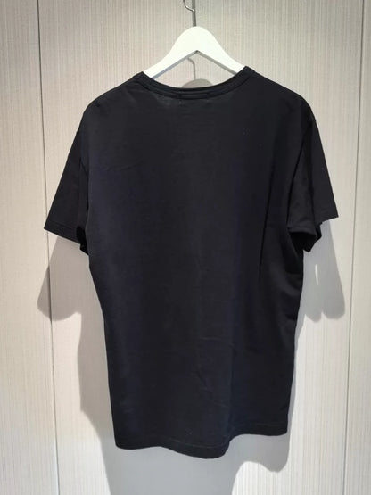 Yohji Yamamoto Black T-Shirt with Silver Print