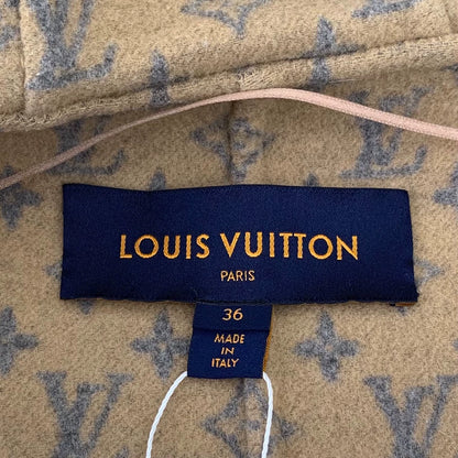 Louis Vuitton Brown Logo Wool Coat
