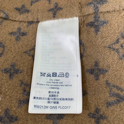 Louis Vuitton Brown Logo Wool Coat