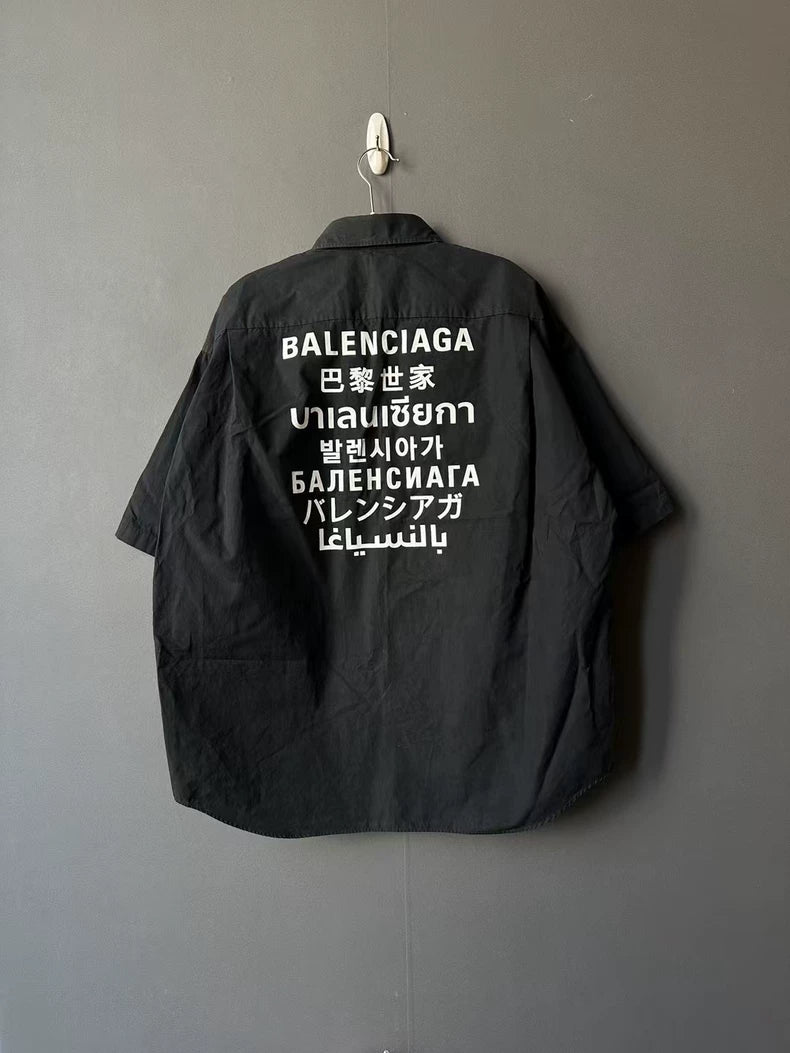 Balenciaga Short Sleeve Shirt in Black